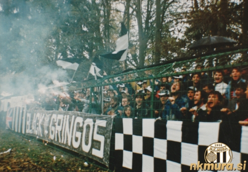 Black Gringos na tekmi Mura-Maribor, 31. 10. 1992