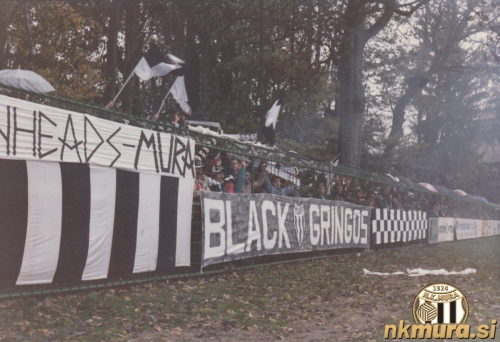 Black Gringos na tekmi Mura-Maribor, 31. 10. 1992
