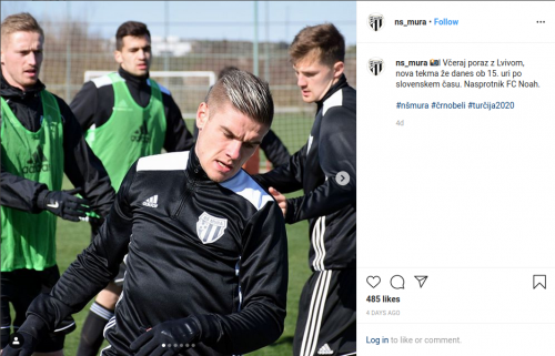 Luka Bobičanec na treningu v Turčiji.