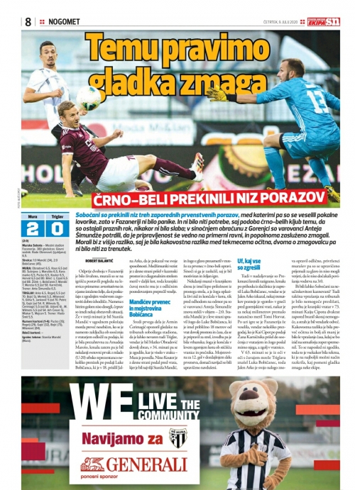 Nogometaši Mure so suvereno opravili s Triglavom.
