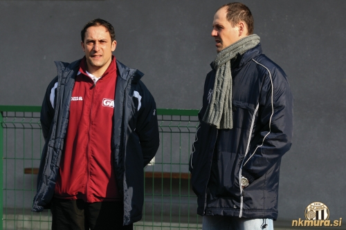 Aleš Čeh, trener GAK-a in Ante Šimundža, trener Mure.