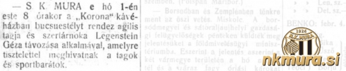 Geza Legenstein se poslavlja od Mure.