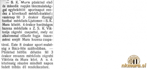Mura pripravlja športne prireditve ob binkoštih.