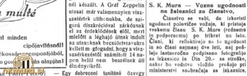 Člani SK Mure imajo popust pri vožnji z vlakom.