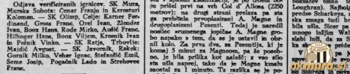 Od Mure sta se poslovila Franc Čenar in Koloman Keresturi.