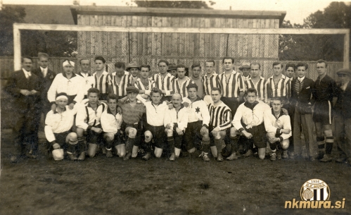 Skupinska slika po tekmi Čakovečki SK : Mura, ki je bila odigrana 14. oktobra 1928.