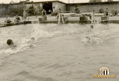 Pogled na soboški bazen leta 1935. V njem so igrali tudi vaterpolo.