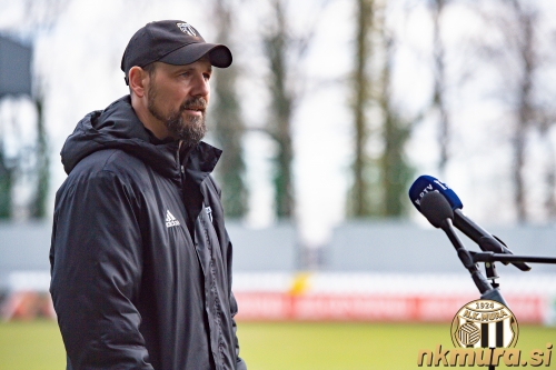 Ante Šimundža na medijskem terminu pred tekmo Mura : Maribor (14. 3. 2021).