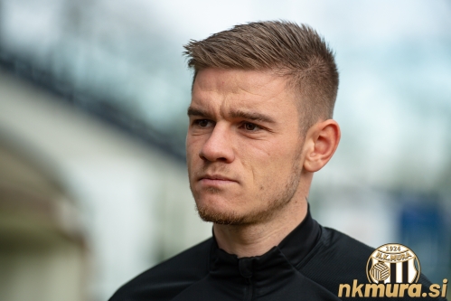 Luka Bobičanec na medijskem terminu pred tekmo Mura : Maribor (14. 3. 2021).