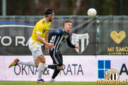 Eden najbolj agilnih nogometašev Mure na tekmi, Luka Bobičanec.