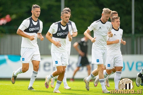Trening Mure. Od leve: Dragan Lovrić, Andrija Filipović, Žan Karničnik in Klemen Šturm.