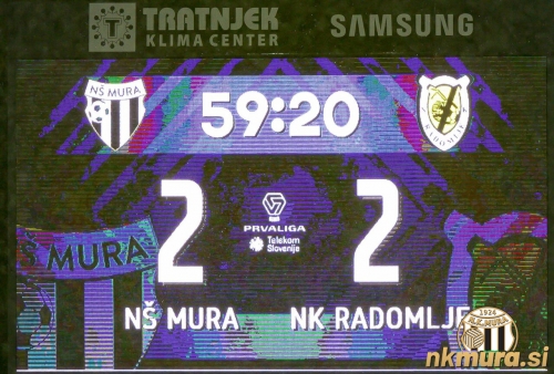 Tekma je bila prekinjena v 60. minuti pri rezultatu 2:2.