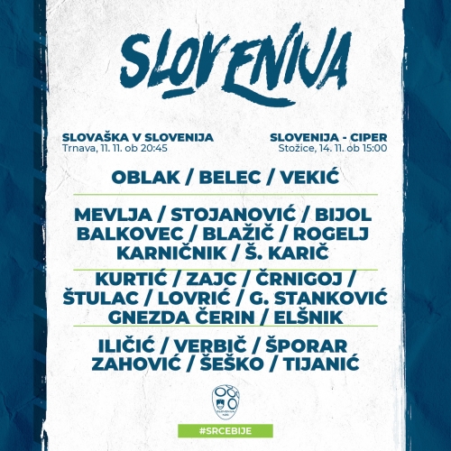 Seznam reprezentantov Slovenije na katerem je znova Žan Karničnik.