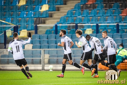 Veselje murašev po zadetku Amadeja Maroše. Vitesse : Mura, 9. december 2021.