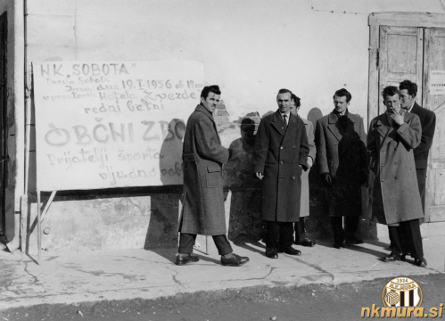 Vabilo na občni zbor kluba leta 1956.