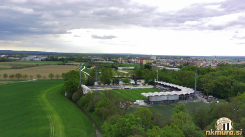 Pogled na stadion pred pričetkom tekme Mura : Bravo (29. april 2023).