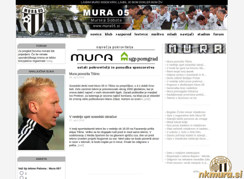 Od leta 2005 pa do 2013 je imela svojo spletno stran Mura 05. Šlo je za peto izdajo.