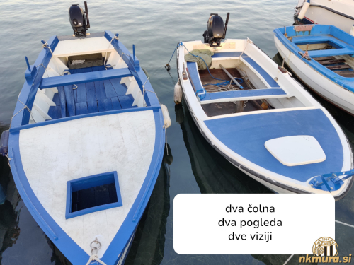 Dva čolna, dva pogleda in dve viziji. Vsak v svojo smer.