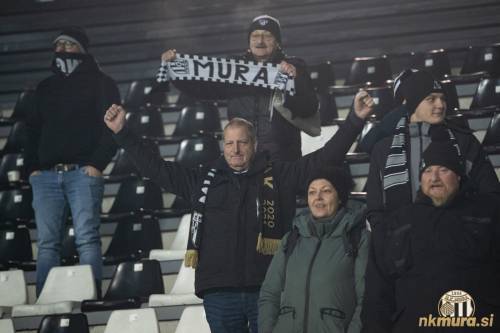 Gledalci na tekmi Mura : Domžale (10. december 2023).
