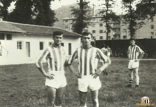 Muraši pred tekmo s Kladivarjem v Celju. Od leve: Stevo Perić, Zlatko Tkalčec in Vlado Horvat.