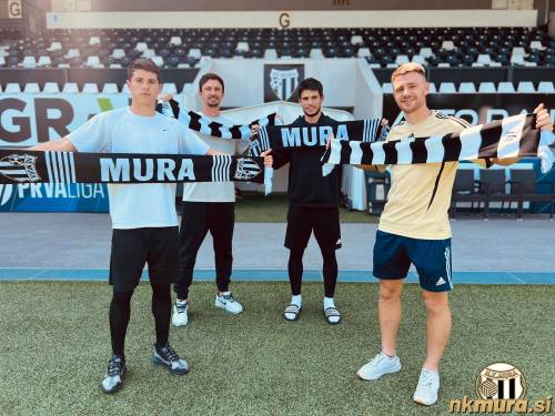 Novinci prvič na Fazaneriji.
Od leve proti desni: Andres Chalbaud, Colin Stripling, Elias McCloud in Hunter Olson.