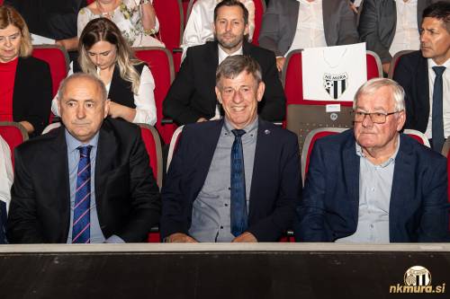 Od leve: Radenko Mijatović (predsednik NZS), Danilo Kacijan (podpredsednik NZS in predsednik MNZ Murska Sobota), Rudi Zavrl (nekdanji predsednik NZS).