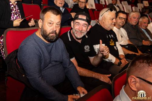 Del ekipe, ki je ustvarjala akademijo ob devetdesetletnici Mure leta 2014. Od leve: Aleš Ščančar, Zlatan Cerić, Drago Škaper in Zvonko Žekš.