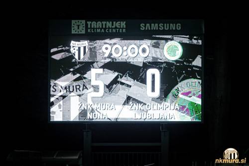 Končni rezultat tekme med Muro Nono in Olimpijo (18. 4. 2025).