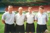 Strokovni štab Mure v sezoni 2000/01. Od leve: Kristijan Benčina (kondicijski trener), Slobodan Đurić (trener vratarjev), Zlatko Kranjčar (trener), Zlatko Gabor (pomočnik trenerja).