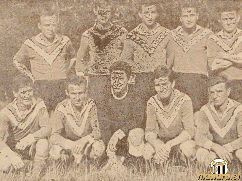 Reprezentanca Pomurja, ki je nastopila proti Soboti 18. junija 1964.