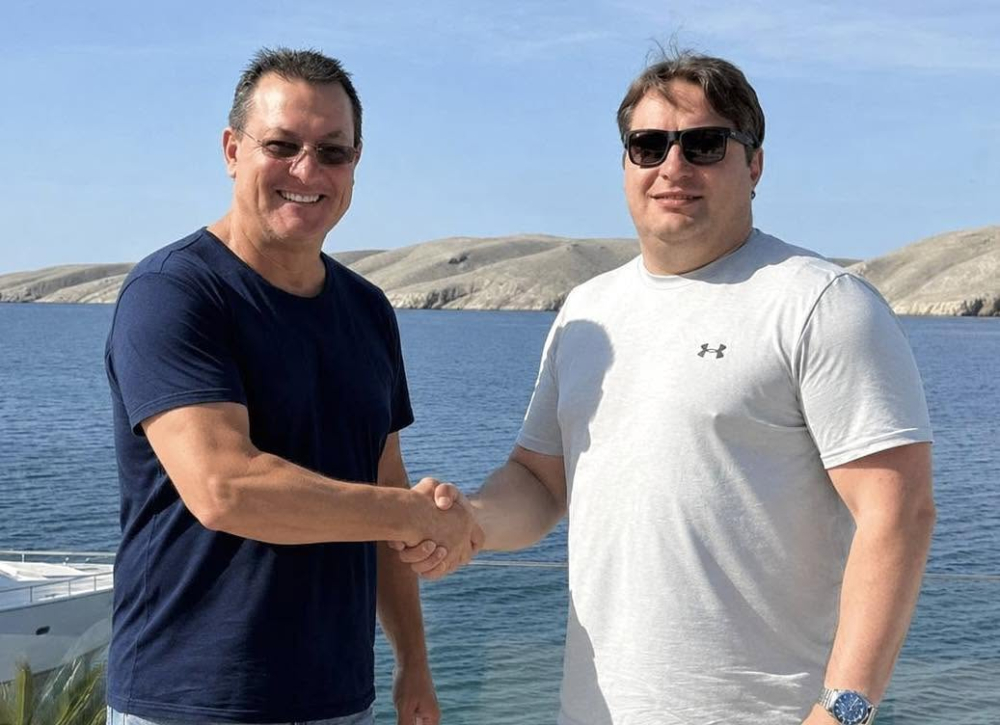 Predsednik Rijeke Damir Mišković in predsednik Mure Robert Kuzmič.