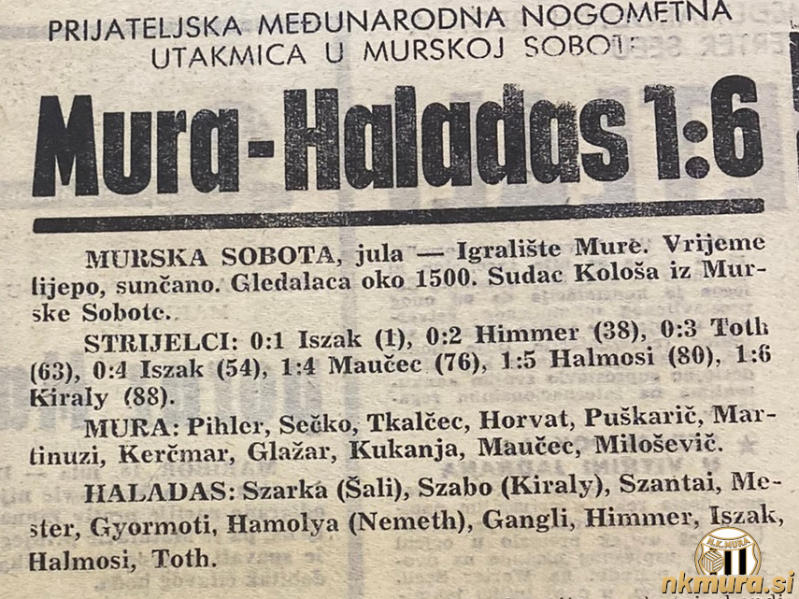 Mura : Haladas, 16. julija 1967.